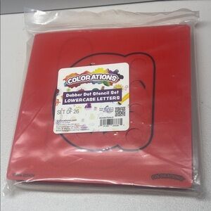 Colorations® Dabber Dot Stencil Set Lower Case Alphabet, Set of 26